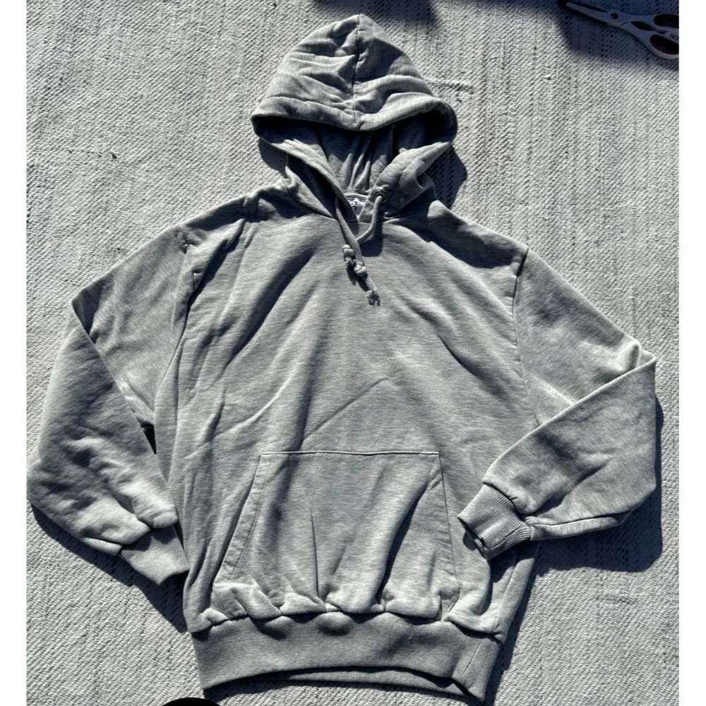 Collusion Mens Small Gray Sweater Hoodie Long Sleeve Drawstring Fleece - Picture 1 of 8